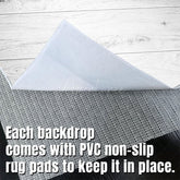 Aperturee - Retro White Grey Horizontal Stripe Wood Floor Mat